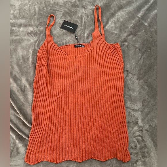 Orange rust knit dress - Picture 2 of 8